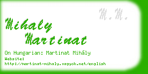 mihaly martinat business card